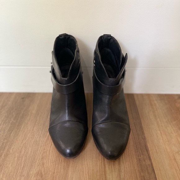 Rag and Bone Black Leather Ankle Boot - Picture 2 of 5